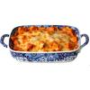 imageSpode Blue Italian Handled Serving Tray Large Oven to Table Bakeware Porcelain Lasagna Pan Casserole Dish Dishwasher and Oven Safe