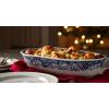 imageSpode Blue Italian Handled Serving Tray Large Oven to Table Bakeware Porcelain Lasagna Pan Casserole Dish Dishwasher and Oven Safe