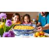 imageSpode Blue Italian Handled Serving Tray Large Oven to Table Bakeware Porcelain Lasagna Pan Casserole Dish Dishwasher and Oven Safe