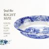 imageSpode Blue Italian Oval Rim Platter  125quot x 875quot Porcelain Serving Platter with Intricate Scroll Border ampamp Countryside Scene  Elegant Tableware for Entertaining Dining Displays Gifting