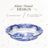 imageSpode Blue Italian Oval Rim Platter  125quot x 875quot Porcelain Serving Platter with Intricate Scroll Border ampamp Countryside Scene  Elegant Tableware for Entertaining Dining Displays Gifting
