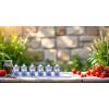 imageSpode Blue Italian Set of 6 Spice Jars Fillable Containers for Mixed Herbs Parsley Peppercorn Cinnamon Rosemary Basil
