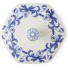 imageSpode Blue Italian Steccato Vase 52Inch Porcelain Hexagonal Accent with Stripe ampamp Floral Scroll  Classic Blue ampamp White for Contemporary Mediterranean Home Decor Ideal for Living Dining Room