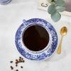imageSpode Blue Italian Teacup and Saucer 20ounce Capacity Jumbo Tea Set Coffee Mug Cup for Tea Lattes Espressos and Hot Beverages  Blue ampampWhite