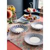 imageSpode Steccato Collection  875quot Salad Plate Stripe Cobalt Blue  Made of Fine Earthenware  Microwave and Dishwasher Safe  Made in England  Large Serving Plate for Salad Pasta or Appetizers