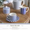imageSpode Steccato Milk Jug 10oz  Earthenware Drink Pitcher with Bold Blue Stripes for Coffee Bar Essentials Creamer Salad Dressing Juice or Tabletop Serving Accessories  Made in England