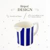 imageSpode Steccato Milk Jug 10oz  Earthenware Drink Pitcher with Bold Blue Stripes for Coffee Bar Essentials Creamer Salad Dressing Juice or Tabletop Serving Accessories  Made in England