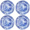 imageSpode Blue Italian Bread and Butter Plates  Set of 4  Dessert and Appetizer Plate  Small Round Blue and White Plate  Measures 65 Inches  Dishwasher Safe  Made in England