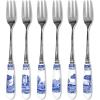 imageSpode Blue Italian Cake Server  10 Inch Porcelain Dessert Knife for Slicing Cakes Pies PastriesPastry Forks