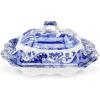 imageSpode Blue Italian Covered Vegetable Dish  12Inch Porcelain Serving Dish with Finely Detailed Heritage Motif  Elegant Table Centerpiece for Salads Sides Pasta Entertaining