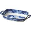 imageSpode Blue Italian Handled Serving Tray Large Oven to Table Bakeware Porcelain Lasagna Pan Casserole Dish Dishwasher and Oven Safe