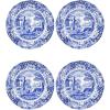imageSpode Blue Italian Luncheon Plates  Set of 4  9Inch  Made of Earthenware  Dinner Salad and Appetizer Plate  Serving Plate  Dishwasher Safe  Made in England