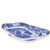 imageSpode Blue Italian Pickle Dishes Set of 285Inch Porcelain Appetizer Trays with Scroll Border ampamp Countryside Artwork  Elegant Small Serving Pieces for Entertaining ampamp Dining Displays
