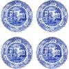 imageSpode Blue Italian Salad Plate Set of 4725 Fine Earthenware with Oriental Design Dishwasher Microwave Freezer Safe Classic Blue ampamp White Dinnerware  Made in England