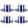 imageSpode Bold Steccato 3oz Espresso Cup ampamp Saucer Set  Decorative Striped Design  Elegant Hot Beverage Demitasse for Coffee  Brunch Table Drinkware  Collectors Earthenware Set