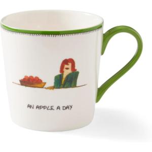 imageSpode Kit Kemp 12oz Doodle Mug  Sole Mates Unique Doodle Pattern  Fine China  Dishwasher Safe  For Coffee and Tea  Ideal Celebration Gift  Home or Office UseGreen