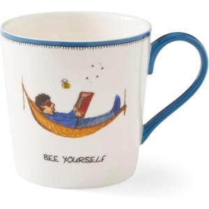 imageSpode Kit Kemp 12oz Doodle Mug  Sole Mates Unique Doodle Pattern  Fine China  Dishwasher Safe  For Coffee and Tea  Ideal Celebration Gift  Home or Office UseBlue
