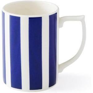 imageSpode Steccato Collection  12oz Coffee Mug with Large Handles Stripe Cobalt Blue  Made of Fine Earthenware  Dishwasher and Microwave Safe  Cup For Coffee Tea Latte and Hot Chocolate