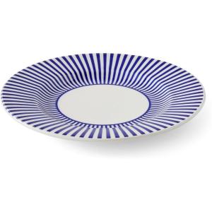 imageSpode Steccato Collection  875quot Salad Plate Stripe Cobalt Blue  Made of Fine Earthenware  Microwave and Dishwasher Safe  Made in England  Large Serving Plate for Salad Pasta or Appetizers