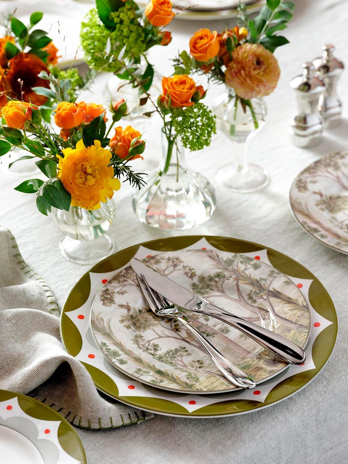 imageSpode Kit Kemp 11quot Geo Dinner Plate  Geometric Abstract Design  Stylish Table Setting  Porcelain  Dishwasher and Microwave Safe  Ideal for Pasta Meat Vegetables  Home ampamp Gathering Use