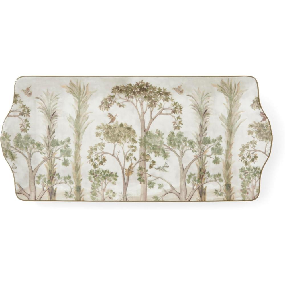 imageSpode Kit Kemp 12quot Tall Trees Serving Tray  Enchanted Forest Design  Porcelain  Dishwasher and Microwave Safe  Ideal for Salad Snacks and Appetizers  Home ampamp Gathering Use