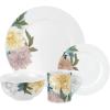 imageSpode Home Floral Sketches Dinnerware Set  16 Piece Dish Set with Floral Design  Service for 4  Made from Porcelain  Microwave and Dishwasher Safe