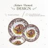 imageSpode Woodland 3Piece Thanksgiving Dinnerware Set  Porcelain Plates ampamp Bowl Fall Dinnerware Collection  Microwave ampamp Dishwasher Safe  Elegant Autumn Tableware