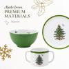imageSpode Christmas Tree 6Inch Melamine Bowls  Set of 4 Festive Bowls for Soup Dessert Holiday Dishes  Durable Dishwasher Safe  Versatile Tableware for Indoor Outdoor Christmas GatheringsChildrens 3Piece Dinnerware Set