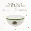 imageSpode Christmas Tree 6Inch Melamine Bowls  Set of 4 Festive Bowls for Soup Dessert Holiday Dishes  Durable Dishwasher Safe  Versatile Tableware for Indoor Outdoor Christmas GatheringsChristmas Tree Melamine Bowl