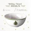 imageSpode Christmas Tree 6Inch Melamine Bowls  Set of 4 Festive Bowls for Soup Dessert Holiday Dishes  Durable Dishwasher Safe  Versatile Tableware for Indoor Outdoor Christmas GatheringsChristmas Tree Melamine Deep Bowl