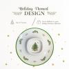 imageSpode Christmas Tree 6Inch Melamine Bowls  Set of 4 Festive Bowls for Soup Dessert Holiday Dishes  Durable Dishwasher Safe  Versatile Tableware for Indoor Outdoor Christmas GatheringsChristmas Tree Melamine Chip  Dip