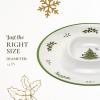 imageSpode Christmas Tree 6Inch Melamine Bowls  Set of 4 Festive Bowls for Soup Dessert Holiday Dishes  Durable Dishwasher Safe  Versatile Tableware for Indoor Outdoor Christmas GatheringsChristmas Tree Melamine Chip  Dip