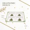 imageSpode Christmas Tree 6Inch Melamine Bowls  Set of 4 Festive Bowls for Soup Dessert Holiday Dishes  Durable Dishwasher Safe  Versatile Tableware for Indoor Outdoor Christmas GatheringsChristmas Tree Melamine 4 Section Tray