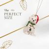 imageSpode Christmas Tree Dog Ornament Festive Tree Decoration for Holiday Celebrations with Ribbon Bow for Hanging Beautiful Seasonal Accent ampamp Classic Home Holiday DcorDog