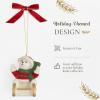 imageSpode Christmas Tree Dog Ornament Festive Tree Decoration for Holiday Celebrations with Ribbon Bow for Hanging Beautiful Seasonal Accent ampamp Classic Home Holiday DcorTeddy On Sleigh