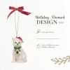 imageSpode Christmas Tree Dog Ornament Festive Tree Decoration for Holiday Celebrations with Ribbon Bow for Hanging Beautiful Seasonal Accent ampamp Classic Home Holiday DcorCat