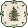 imageSpode Christmas Tree Scalloped Dinner Plate  HolidayThemed Stoneware Large Plate  105 Inch Christmas Dinner Dish Featuring Colorful Gifts ampamp Mistletoe Accents  Dishwasher ampamp Microwave SafeSalad Plate