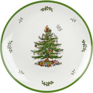 imageSpode Christmas Tree 6Inch Melamine Bowls  Set of 4 Festive Bowls for Soup Dessert Holiday Dishes  Durable Dishwasher Safe  Versatile Tableware for Indoor Outdoor Christmas GatheringsChristmas Tree Melamine Round Platter