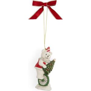 imageSpode Christmas Tree Dog Ornament Festive Tree Decoration for Holiday Celebrations with Ribbon Bow for Hanging Beautiful Seasonal Accent ampamp Classic Home Holiday DcorCarnival Bear