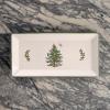 imageSpode Christmas Tree 14Inch Rectangular Sandwich Tray Porcelain Serving Platter for Tea Sandwiches Desserts Appetizers  Holiday Tableware with Festive Charm Dishwasher Microwave Freezer Safe