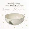 imageSpode Christmas Tree 55Inch Fruit Salad Bowl  Versatile Earthenware Bowl for Cereal Dessert Holiday Treats  Classic Christmas Tableware  Dishwasher Microwave Freezer Oven Safe