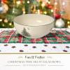 imageSpode Christmas Tree 55Inch Fruit Salad Bowl  Versatile Earthenware Bowl for Cereal Dessert Holiday Treats  Classic Christmas Tableware  Dishwasher Microwave Freezer Oven Safe