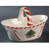 imageSpode Christmas Tree Candy Basket 65Inch Candy Bowl with Peppermint Handle for Holiday Snacks Earthenware Christmas Gift Festive Holiday Serveware ampamp Holiday Display Bowl Seasonal Dcor