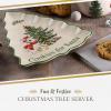 imageSpode Christmas Tree Cookie Server TreeShaped Snack Tray  Rudolph Cookies for Santa  Fine Porcelain Holiday Dishware ampamp Festive Christmas Tableware Dishwasher Safe  Collectible Gift