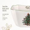imageSpode Christmas Tree Divided Dish  115quot Festive Serving Tray for Holiday Parties Seasonal Events  Fine Earthenware Decorative Christmas Dinnerware Microwave ampamp Dishwasher SafeChristmas Tree Square Bowl