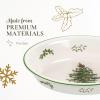 imageSpode Christmas Tree Divided Dish  115quot Festive Serving Tray for Holiday Parties Seasonal Events  Fine Earthenware Decorative Christmas Dinnerware Microwave ampamp Dishwasher SafeChristmas Tree Oval Rim Dish
