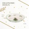 imageSpode Christmas Tree Divided Dish  115quot Festive Serving Tray for Holiday Parties Seasonal Events  Fine Earthenware Decorative Christmas Dinnerware Microwave ampamp Dishwasher SafeChristmas Tree Oval Rim Dish