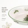 imageSpode Christmas Tree Divided Dish  115quot Festive Serving Tray for Holiday Parties Seasonal Events  Fine Earthenware Decorative Christmas Dinnerware Microwave ampamp Dishwasher SafeChristmas Tree Oval Rim Dish