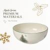 imageSpode Christmas Tree Divided Dish  115quot Festive Serving Tray for Holiday Parties Seasonal Events  Fine Earthenware Decorative Christmas Dinnerware Microwave ampamp Dishwasher SafeChristmas Tree Round Bowl