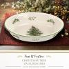imageSpode Christmas Tree Divided Dish  115quot Festive Serving Tray for Holiday Parties Seasonal Events  Fine Earthenware Decorative Christmas Dinnerware Microwave ampamp Dishwasher SafeChristmas Tree Oval Rim Dish